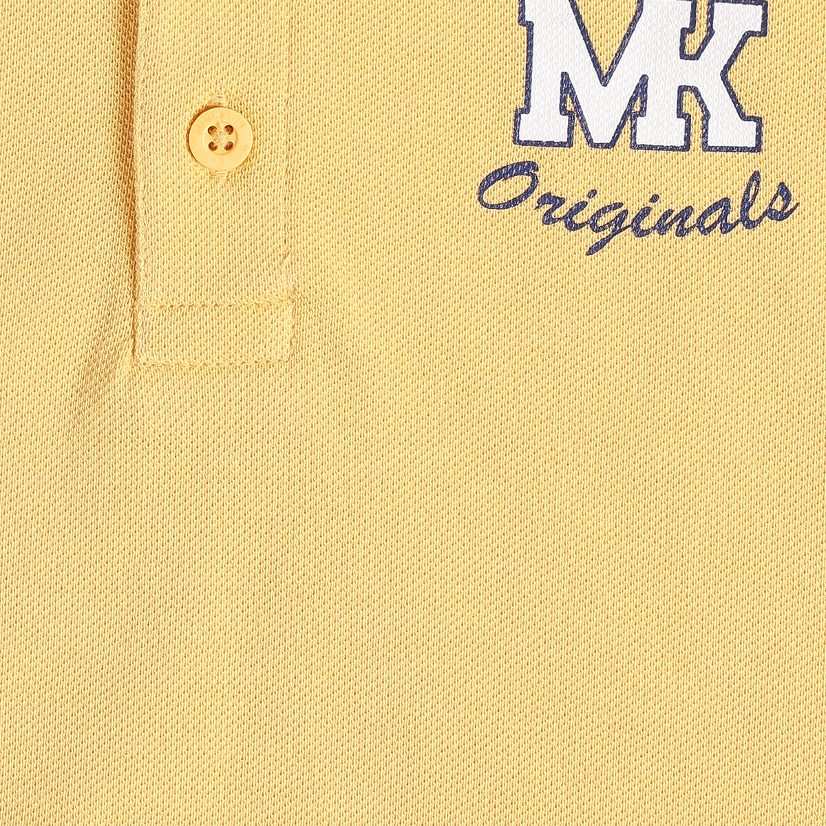 Baby Boys Yellow Cotton Embroidered Polo T-Shirt  Regular Fit Casual Wear