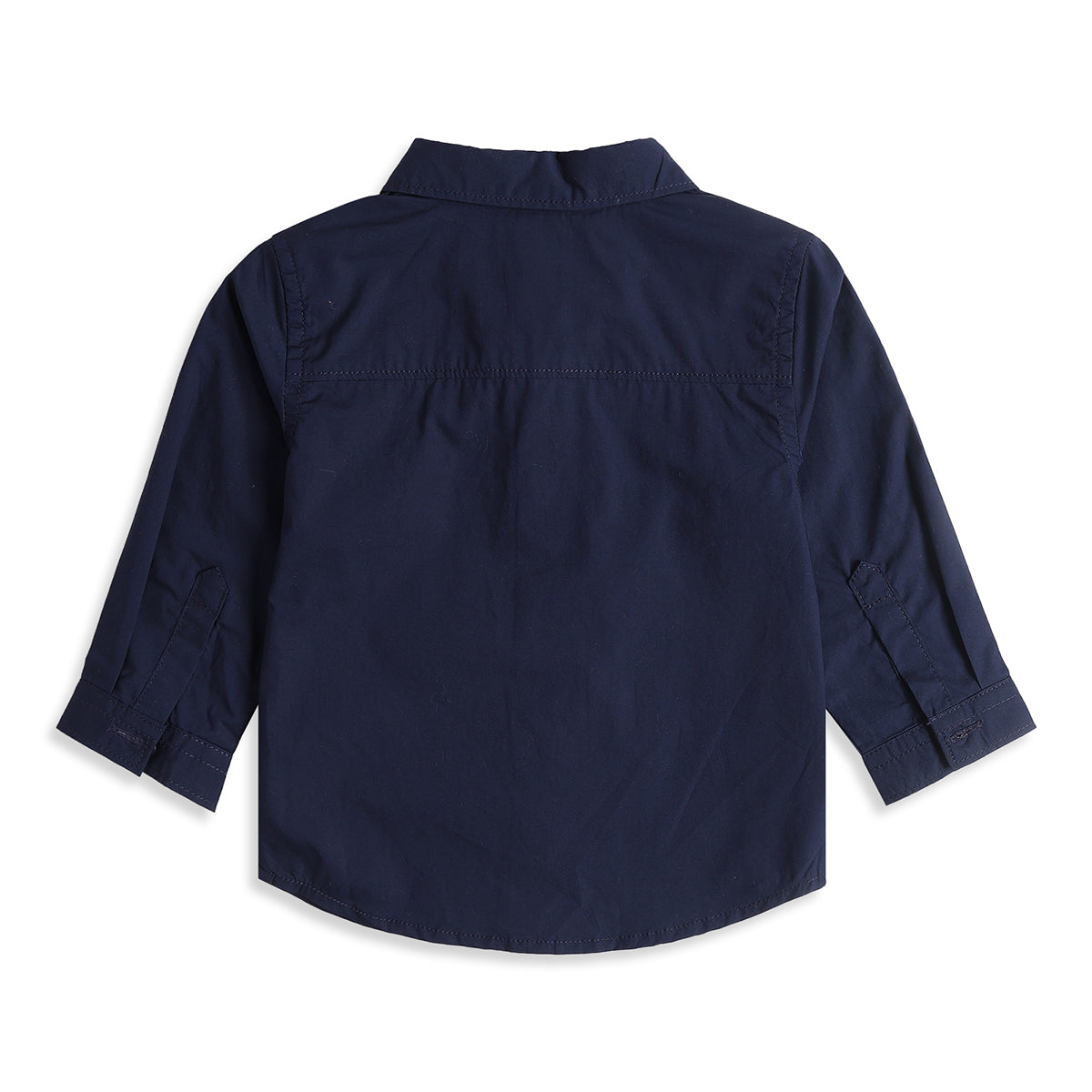Baby Boys Navy Blue Cotton Shirt Printed Regular Fit Casual Kids Wear