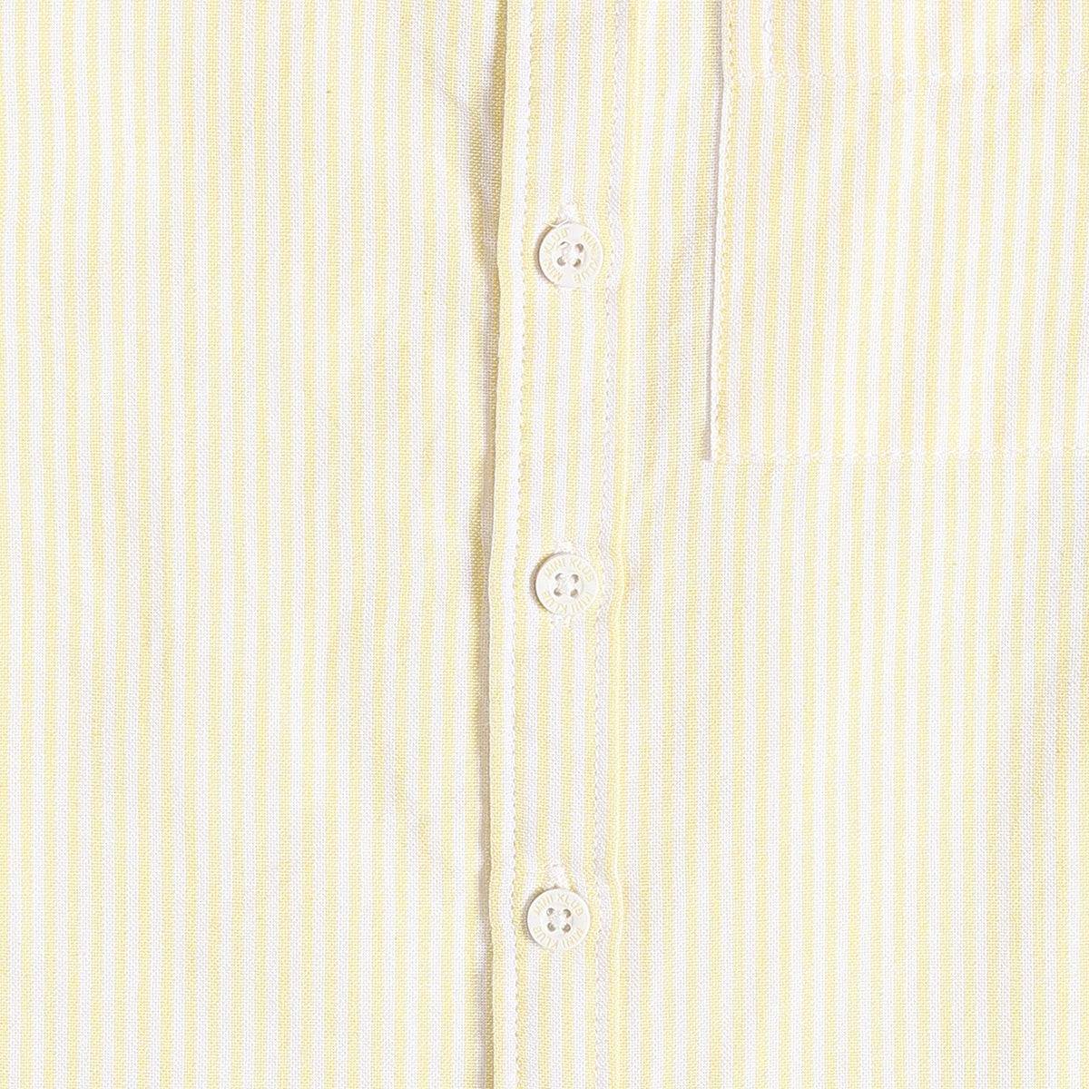 Baby Boys Yellow and White Cotton Striped Shirt Regular Fit Casual Kids Wear