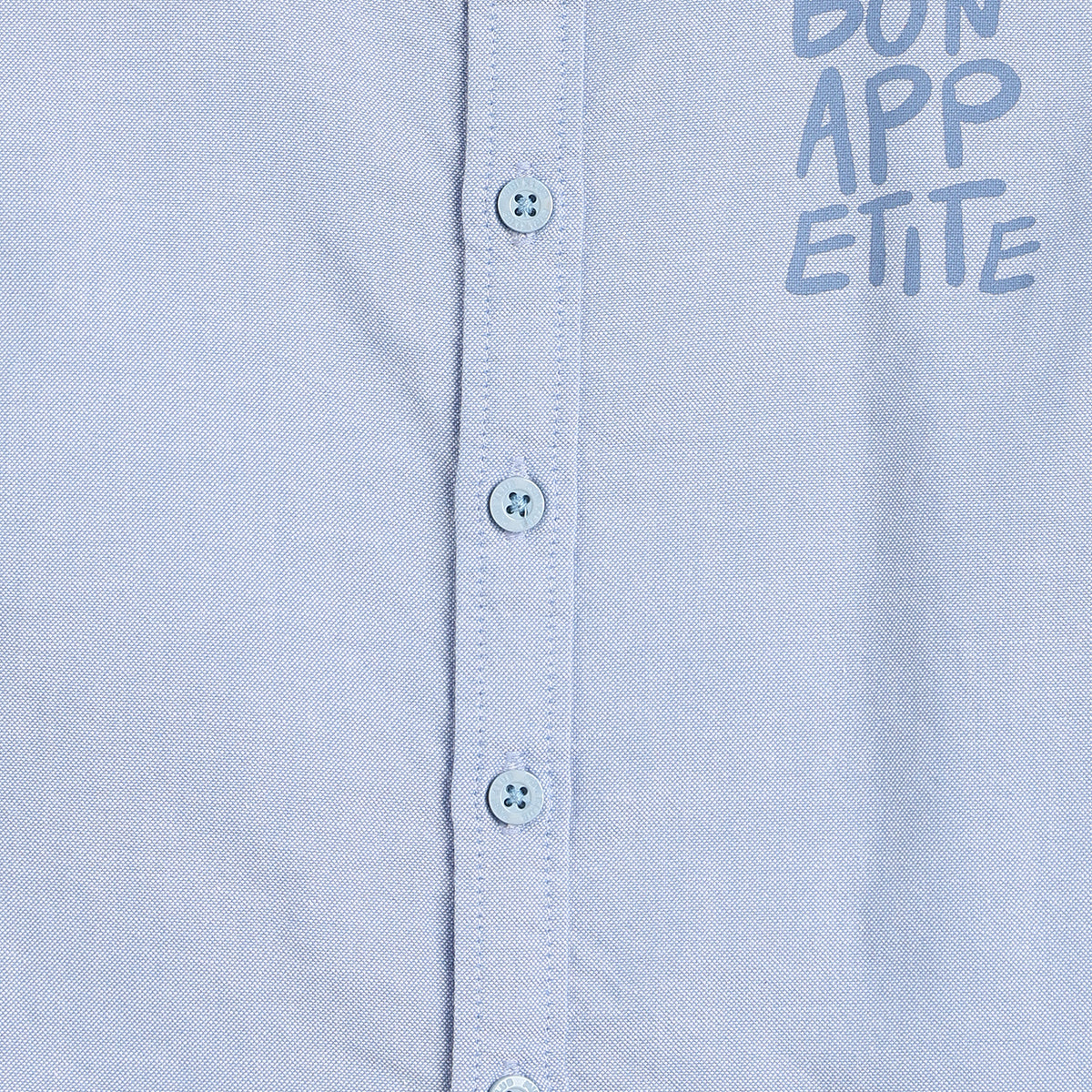 Baby Boys Light Blue Cotton Printed Shirt Regular Fit Casual Kids Wear