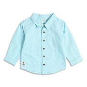 Baby Boys Aqua Blue Cotton Shirt Regular Fit Casual Kids Wear