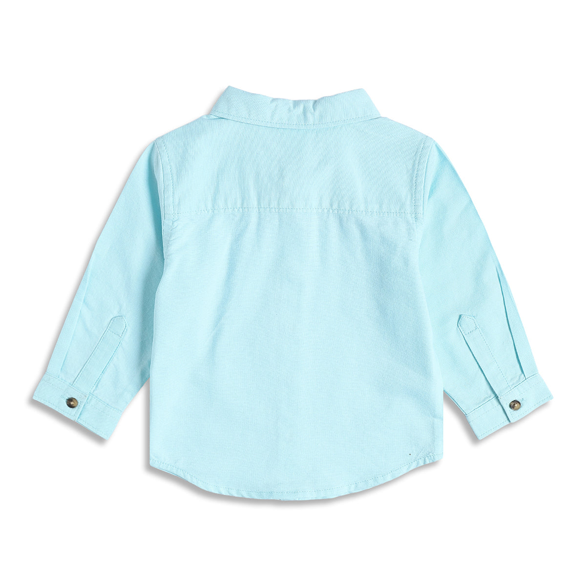 Baby Boys Aqua Blue Cotton Shirt Regular Fit Casual Kids Wear