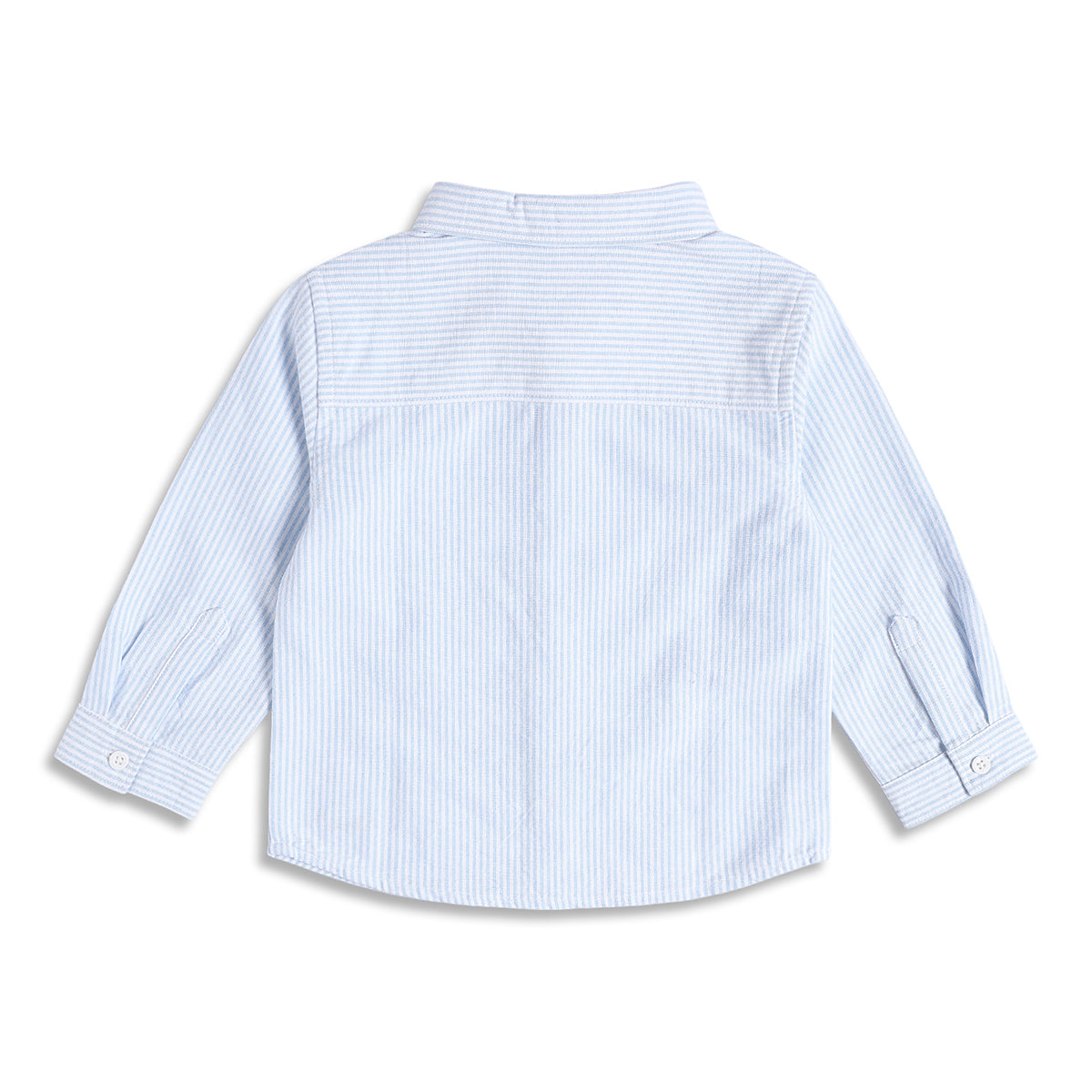 Baby Boys Light Blue and White Cotton Striped Shirt Regular Fit Casual Kids Wear