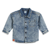 Baby Boys Blue Denim Shirt Regular Fit Casual Kids Wear
