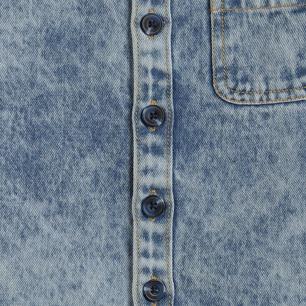 Baby Boys Blue Denim Shirt Regular Fit Casual Kids Wear