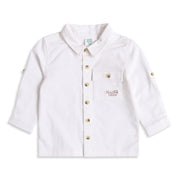 Baby Boys White Cotton Shirt Regular Fit Casual Kids Wear