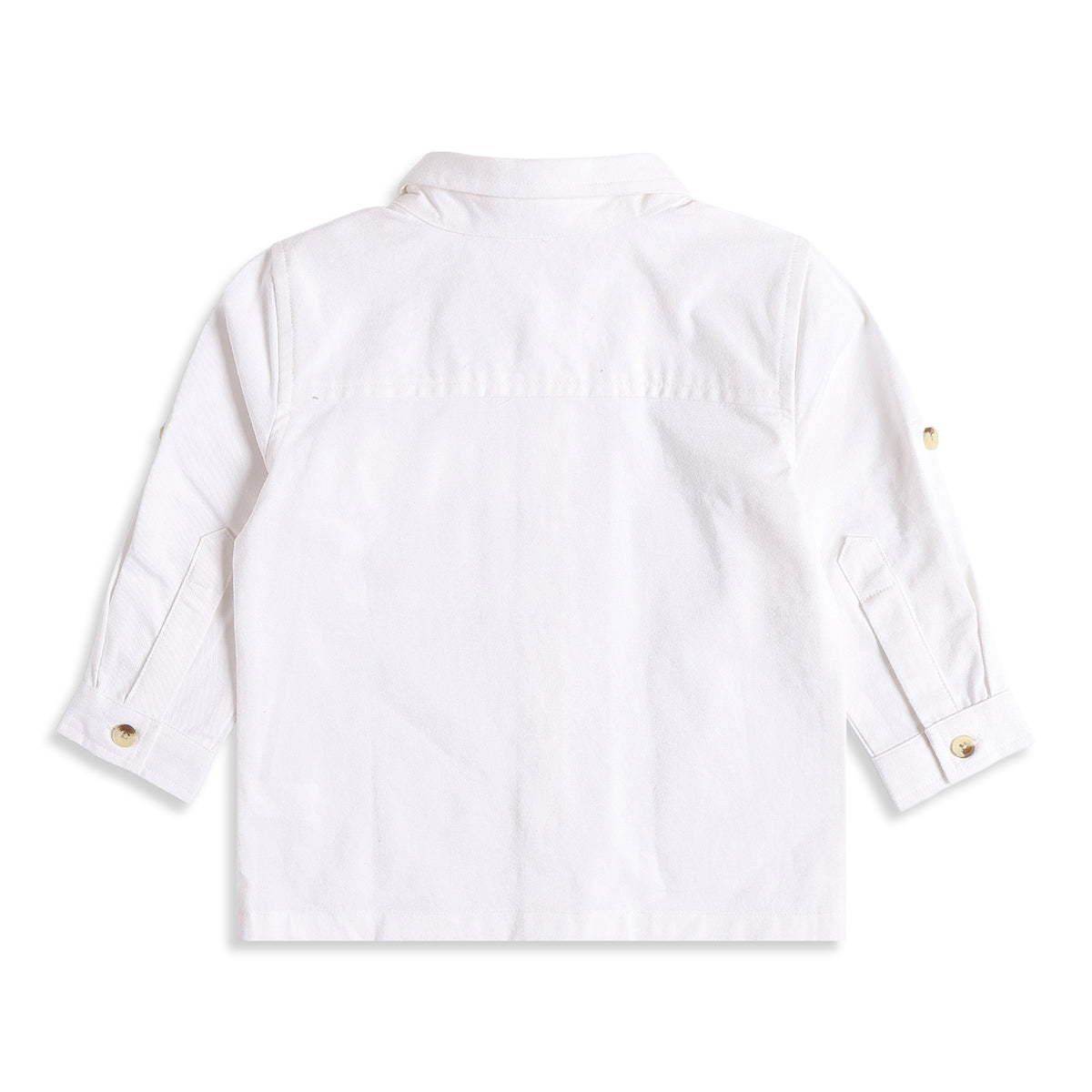 Baby Boys White Cotton Shirt Regular Fit Casual Kids Wear