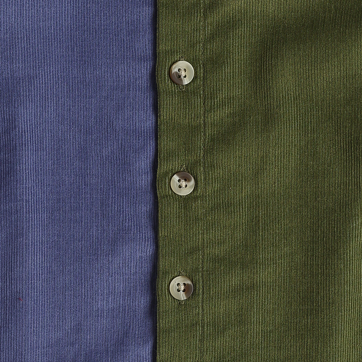 Baby Boys Blue and Olive Green Corduroy Shirt Regular Fit Casual Kids Wear