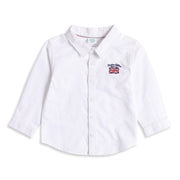 Baby Boys White Cotton Shirt Regular Fit Casual Kids Wear