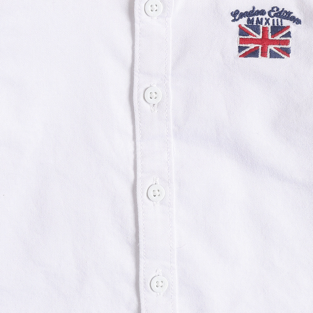 Baby Boys White Cotton Shirt Regular Fit Casual Kids Wear