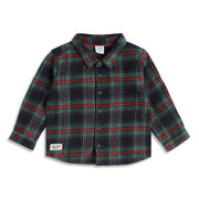 Baby Boys Navy Blue, Red and Green Checked Cotton Shirt Regular Fit Casual Kids Wear