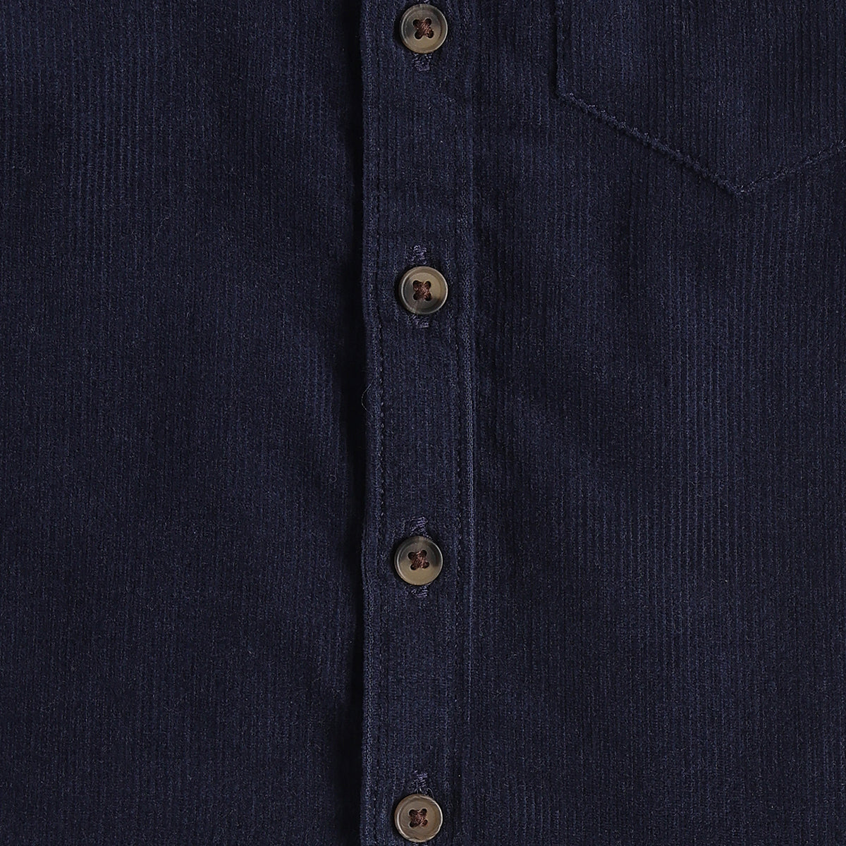 Baby Boys Navy Blue Corduroy Shirt Regular Fit Casual Kids Wear