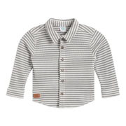 Baby Boys Grey Waffle Texture Shirt Regular Fit Casual Kids Wear
