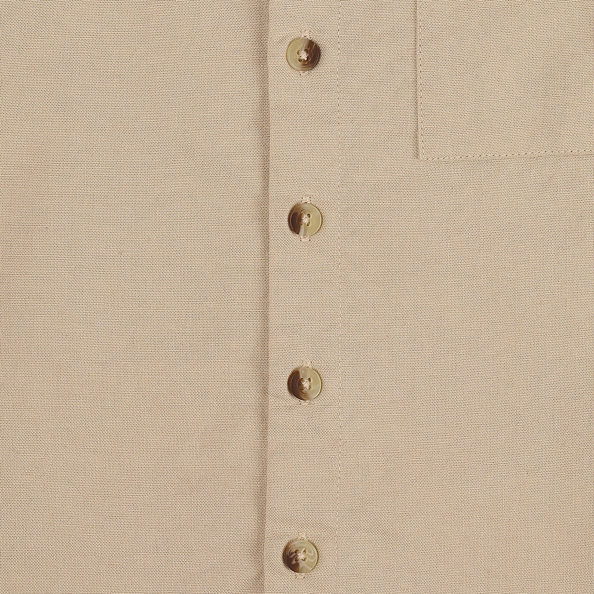 Baby Boys Beige Cotton Blend Food Motif Shirt Regular Fit Casual Wear