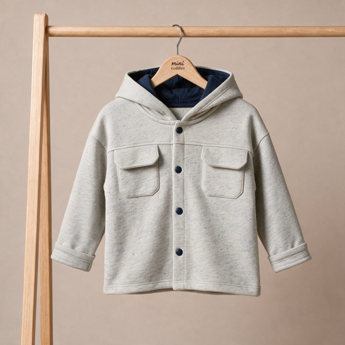 Baby Boys Grey Shacket Pack Of One Regular Fit