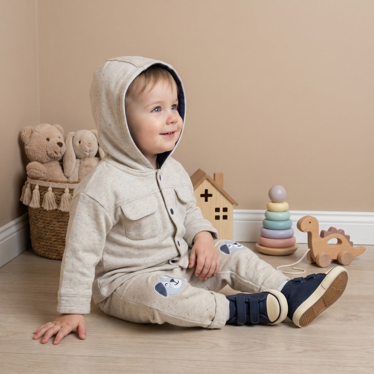 Baby Boys Grey Shacket Pack Of One Regular Fit