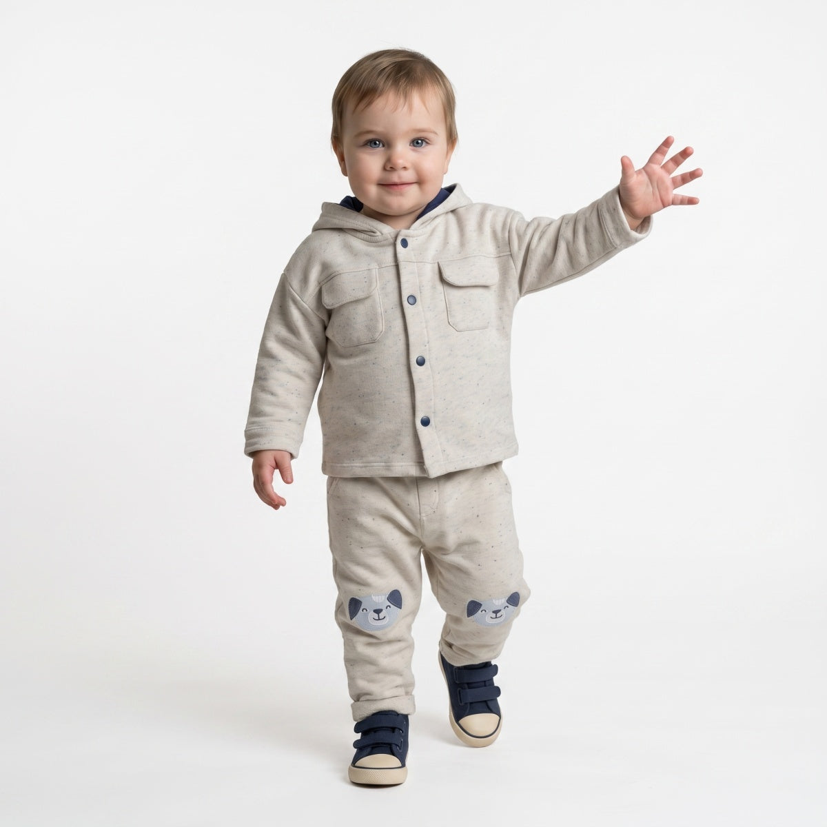 Baby Boys Grey Shacket Pack Of One Regular Fit