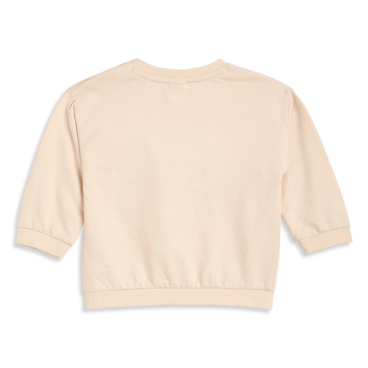 Baby Boys Beige Cotton Graphic Sweatshirt Regular Fit Casual Wear