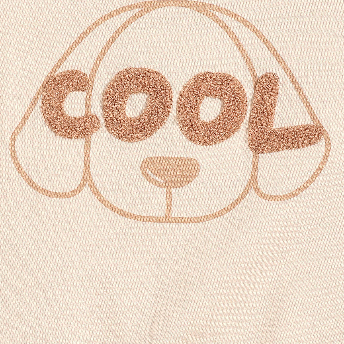 Baby Boys Beige Cotton Graphic Sweatshirt Regular Fit Casual Wear
