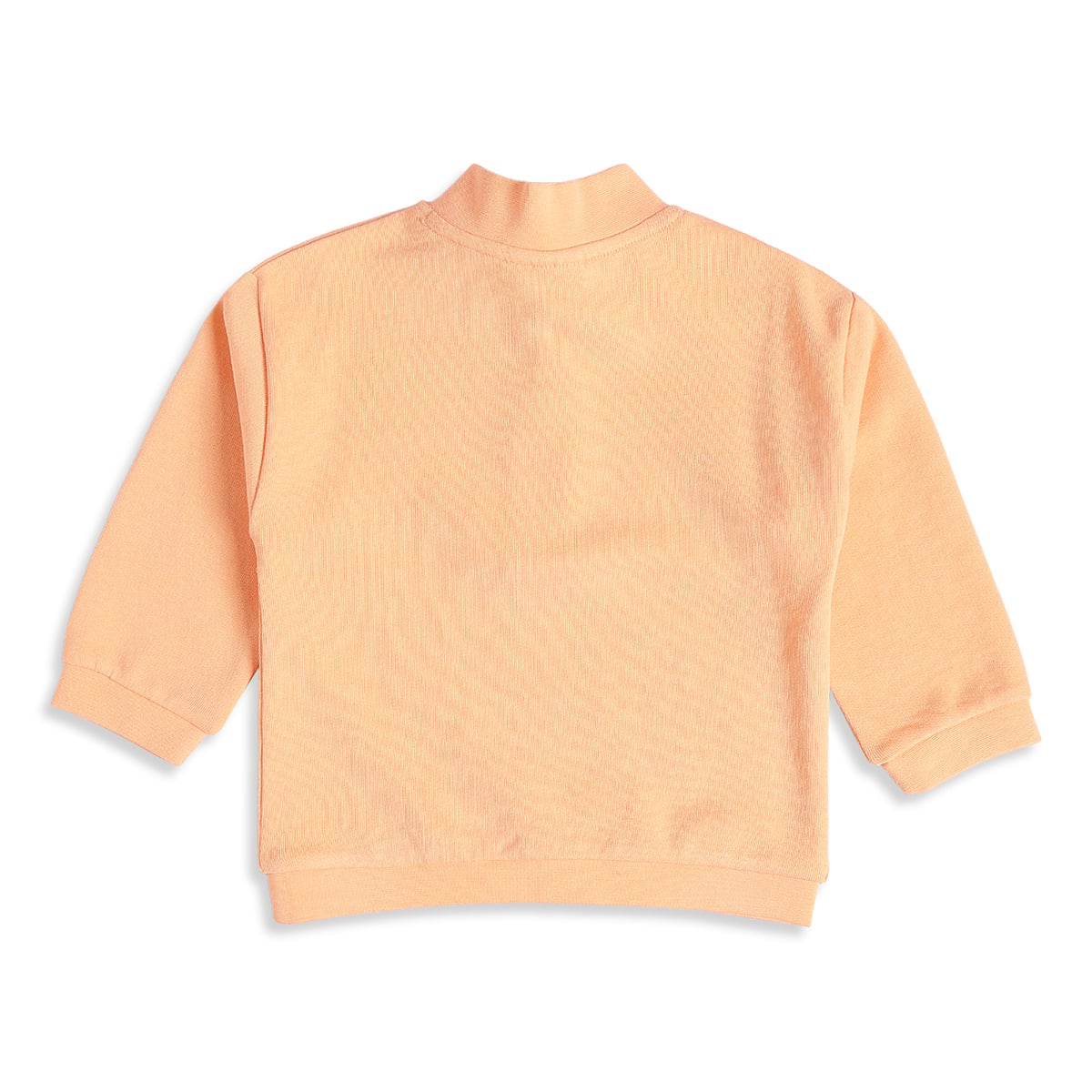 Baby Boys Peach Cotton Blend Rabbit Embroidered Sweatshirt Pack of 1 Regular Fit Casual Wear