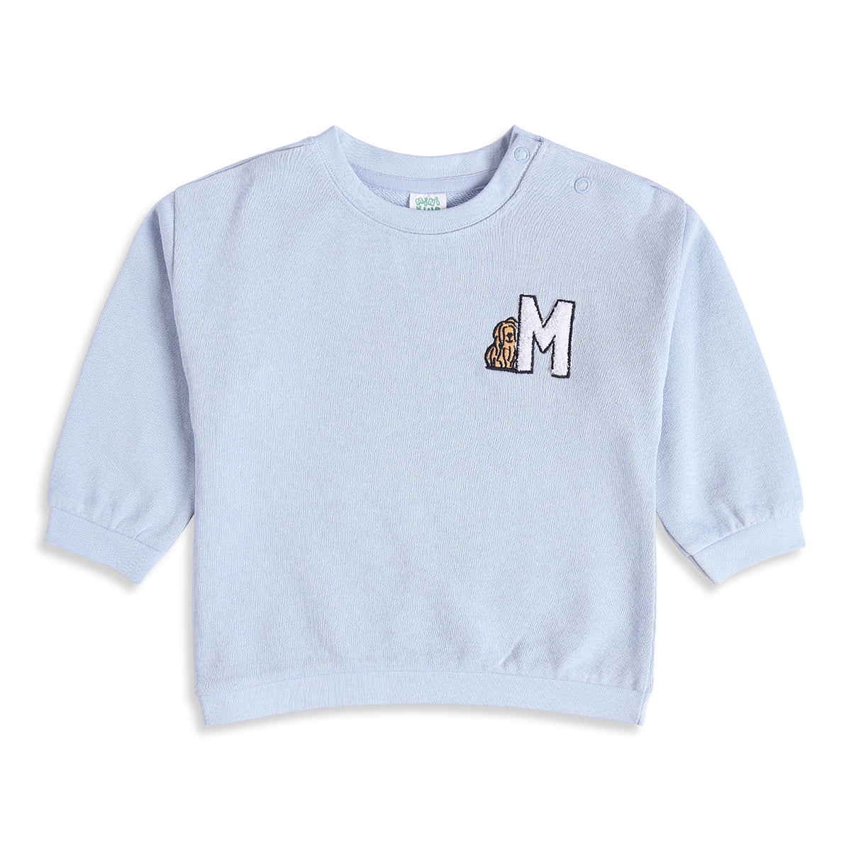Baby Boys Beige Cotton Graphic Sweatshirt Regular Fit Casual Wear