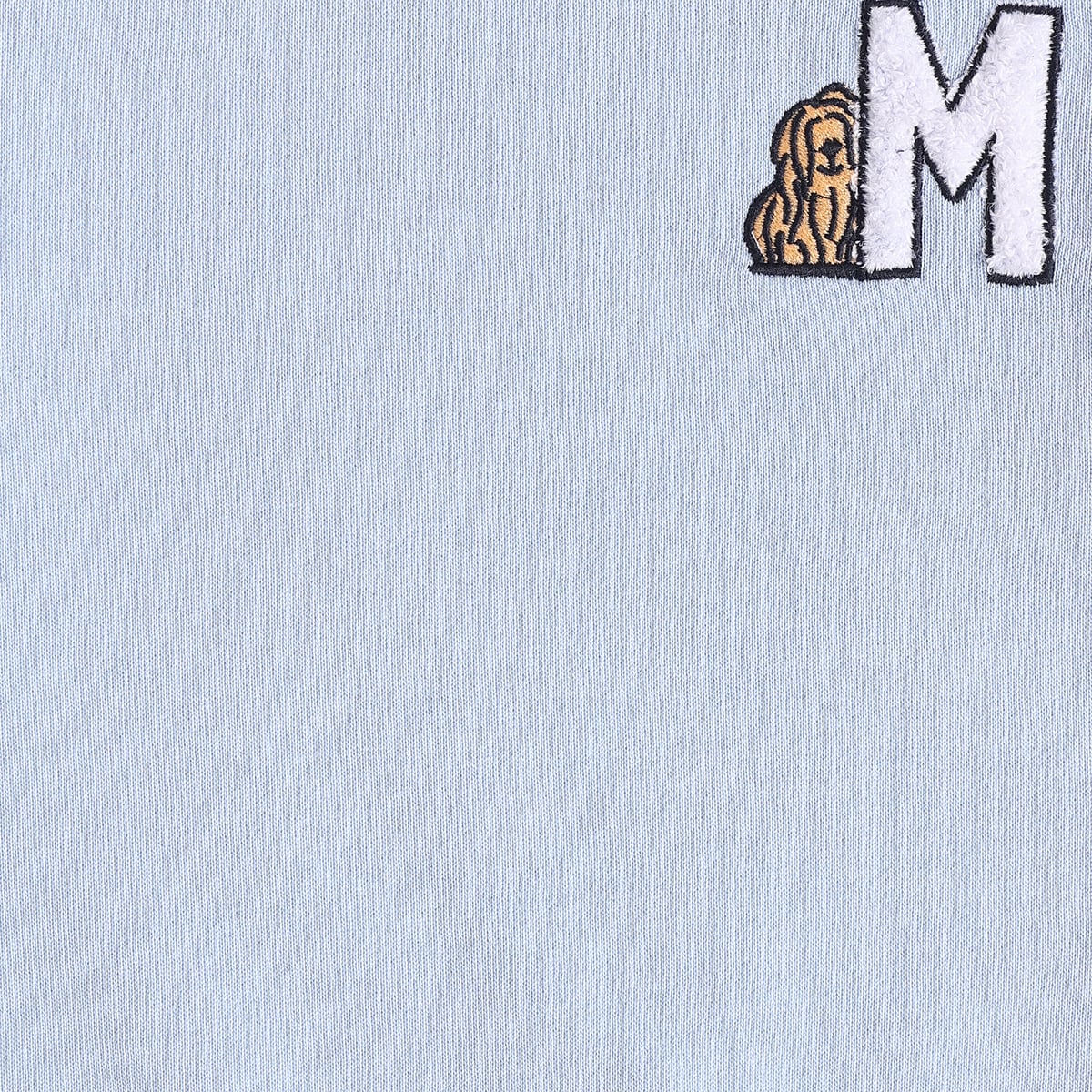 Baby Boys Light Blue Cotton Blend Dog Graphic Sweatshirt Pack of 1 Regular Fit Casual Wear