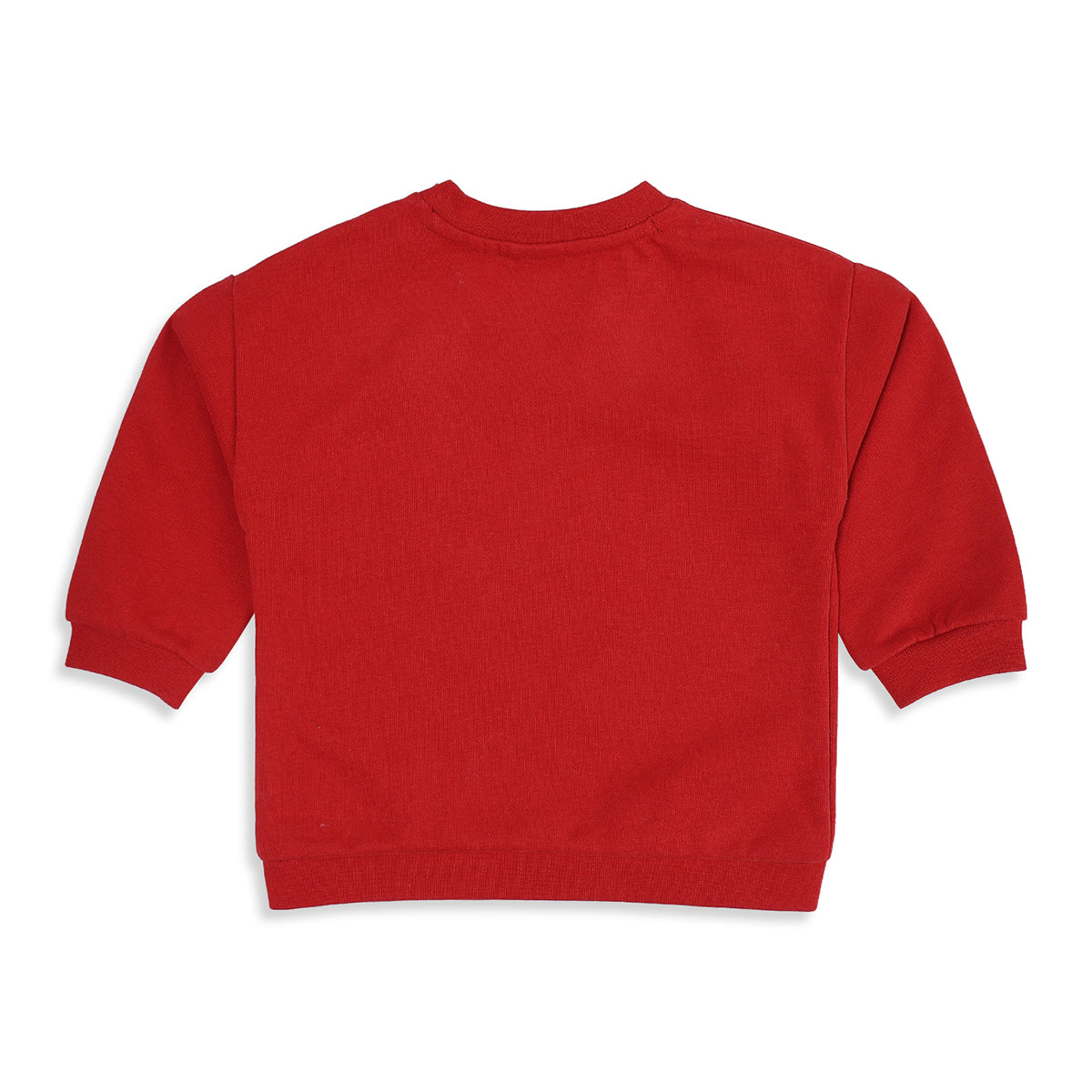 Baby Boys Red Cotton Blend Bear Print Sweatshirt Regular Fit Casual Wear