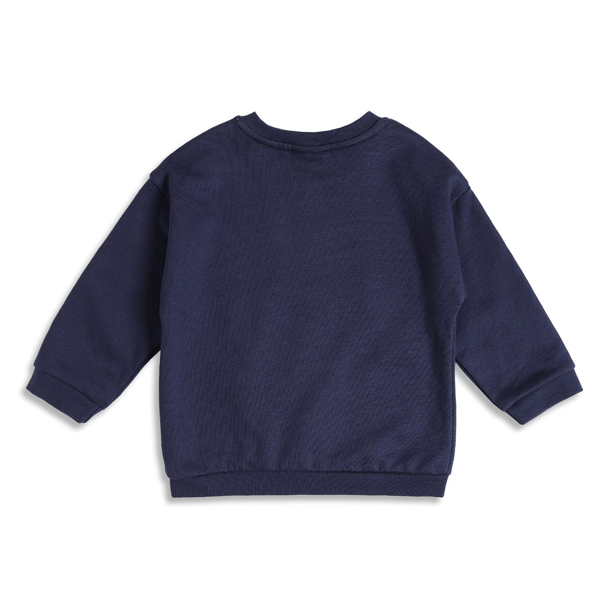 Baby Boys Navy Blue Cotton Sweatshirt London Bus Print Casual Wear