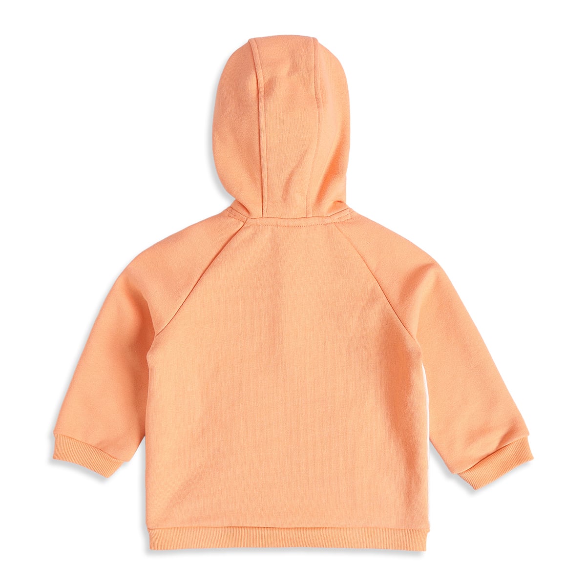 Baby Boys Peach And Off-White Cotton Blend Stay Wild Applique Hooded Sweatshirt  Regular Fit Casual Wear