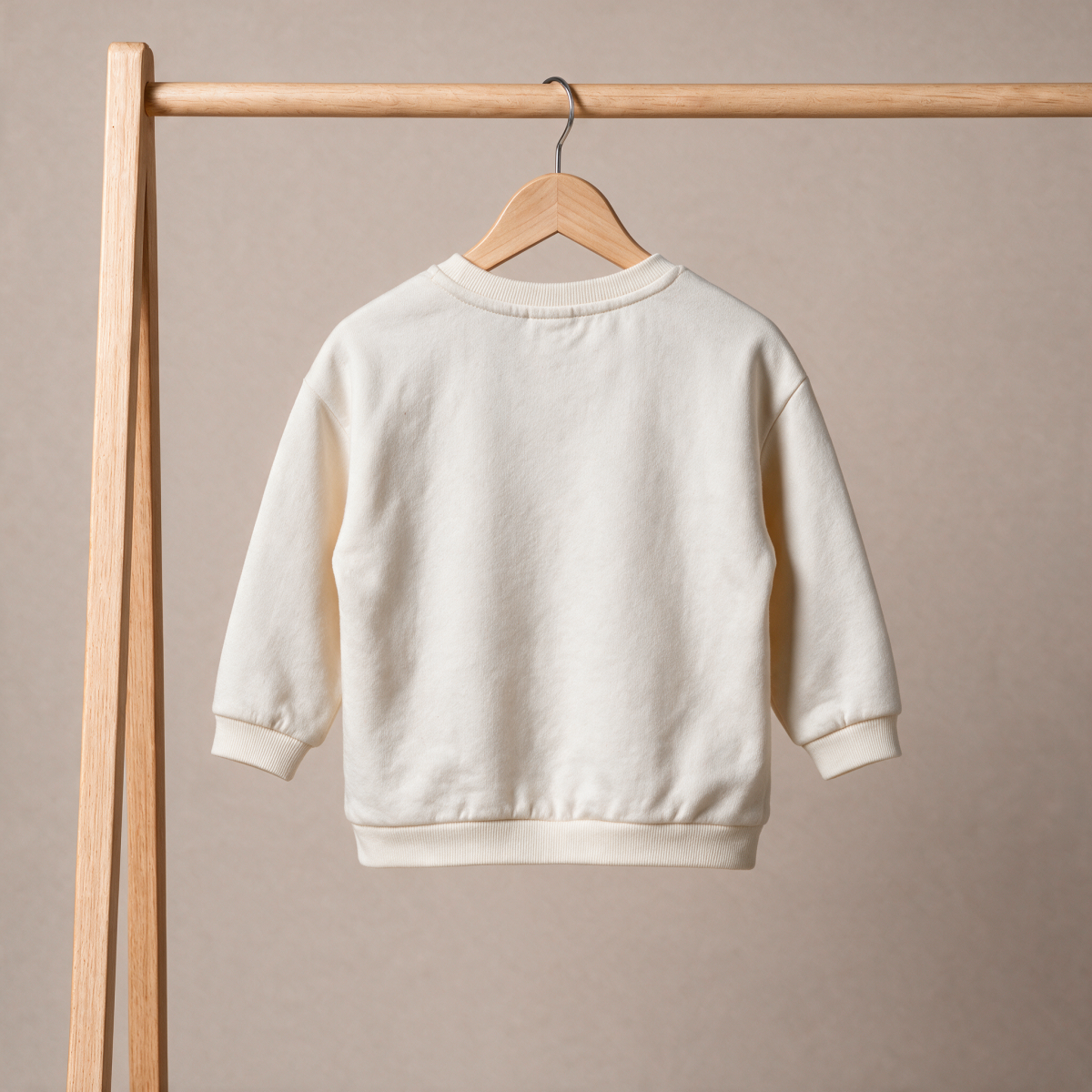 Baby Boys Off-White Cotton Blend Badge Embroidered Sweatshirt Regular Fit Casual Wear