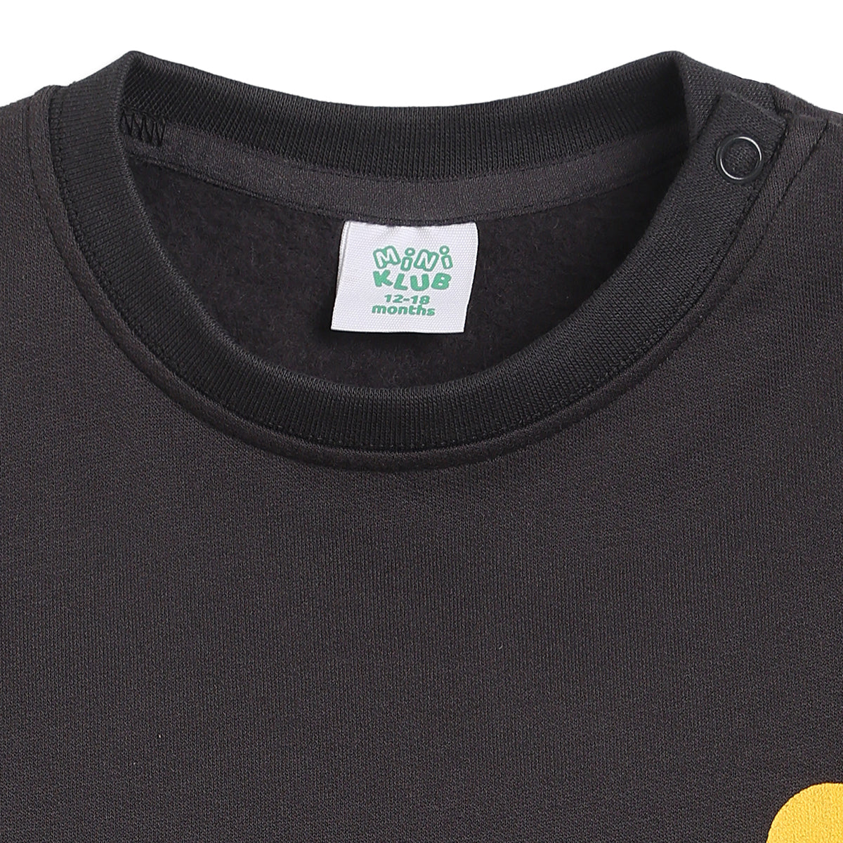 Baby Boys Charcoal Grey Dog Print Sweatshirt for Casual Wear