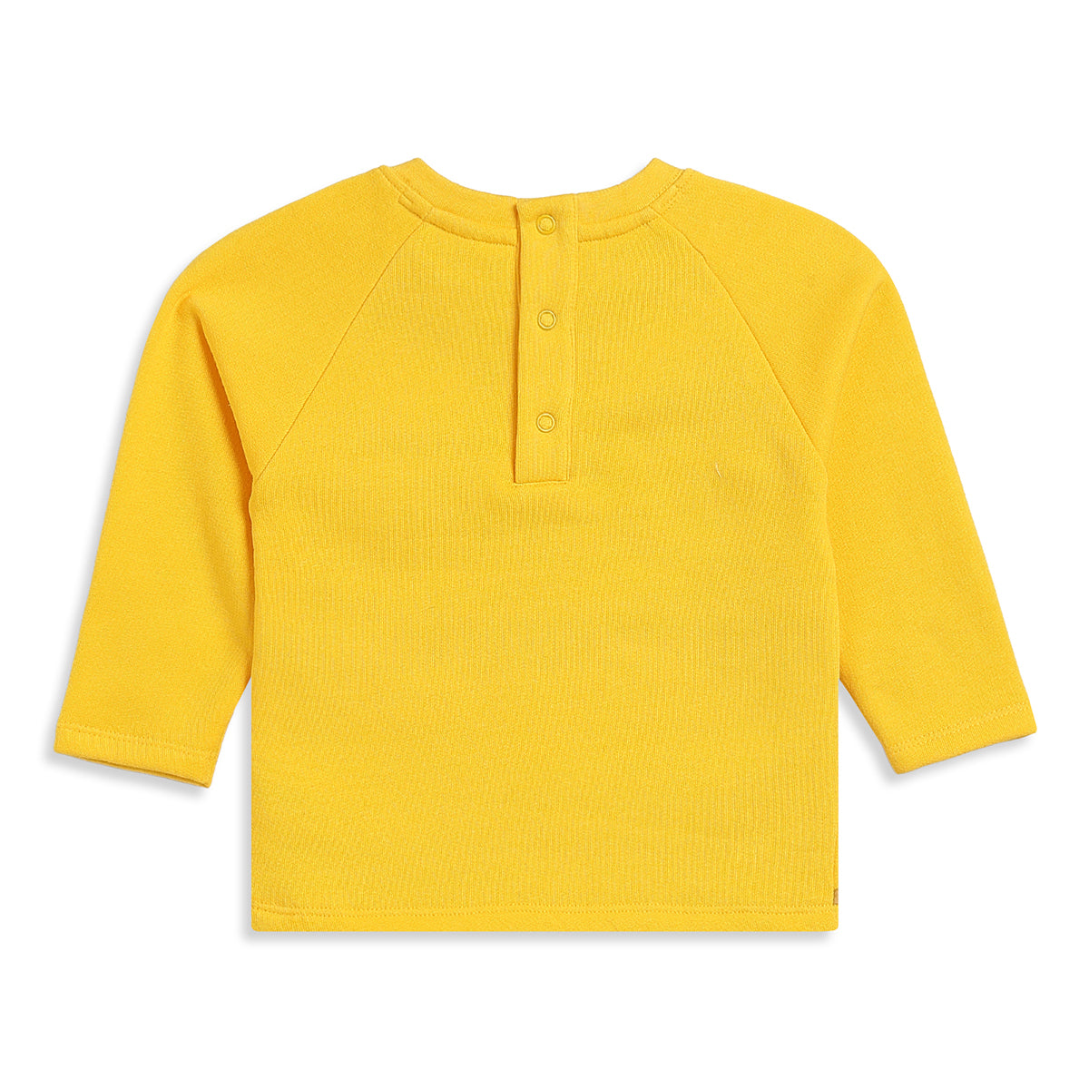 Baby Boys Yellow Cotton Blend Bear Sweatshirt Regular Fit Casual Wear