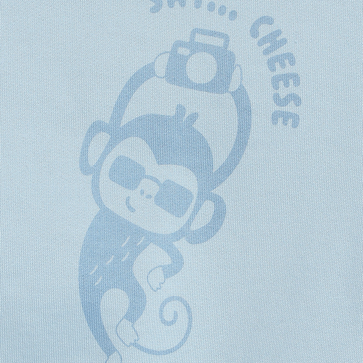 Baby Boys Light Blue Cotton Sweatshirt Monkey Print Casual Wear