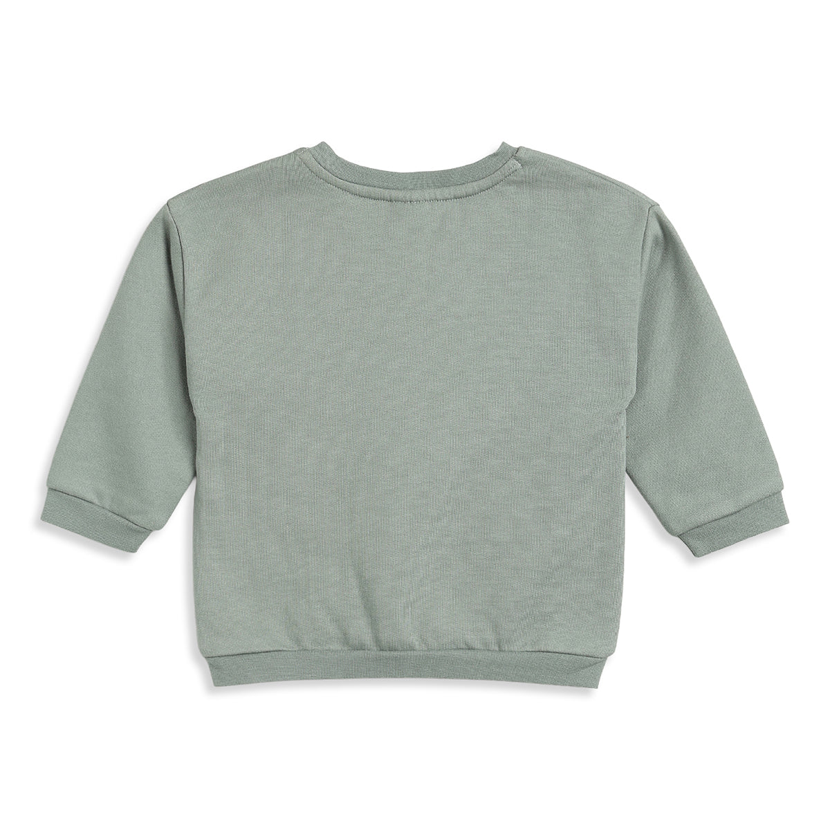 Baby Boys Sage Green Cotton Sweatshirt Fox Print Casual Wear