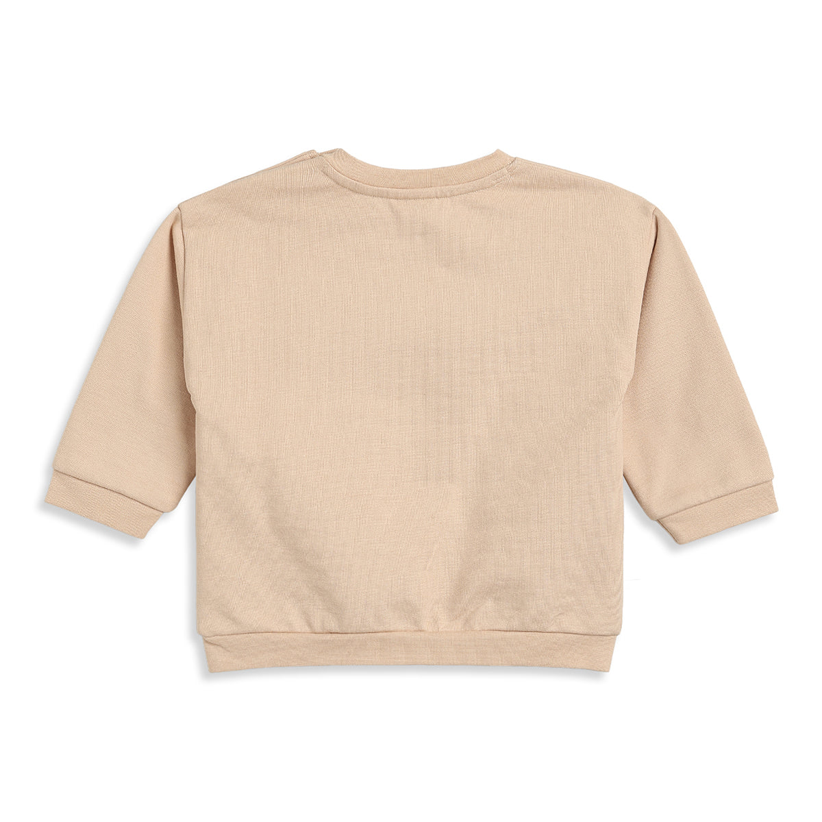 Baby Boys Beige Cotton Sweatshirt Animal Car Print Casual Wear