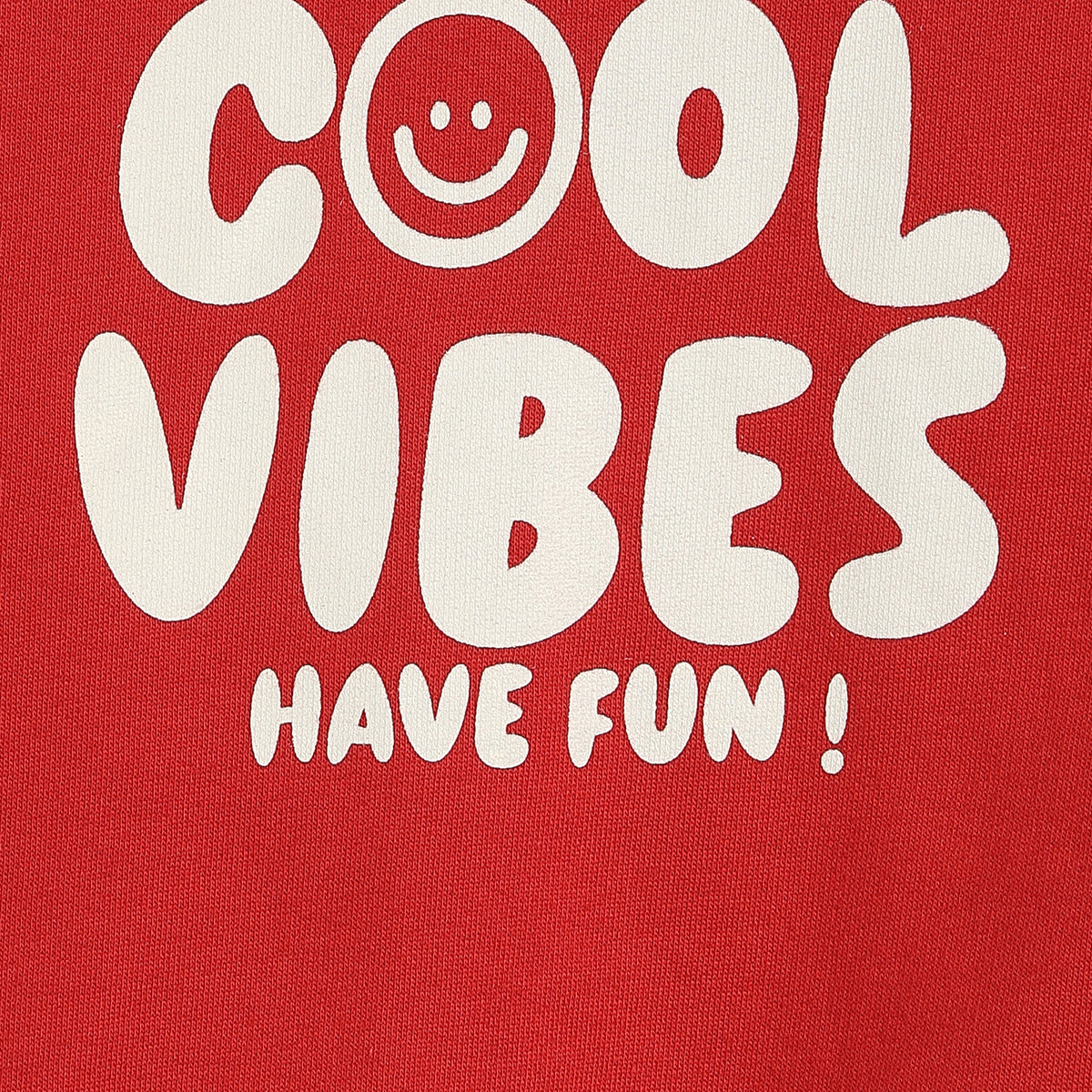 Baby Boys Red Cotton Sweatshirt Typography Print Casual Wear