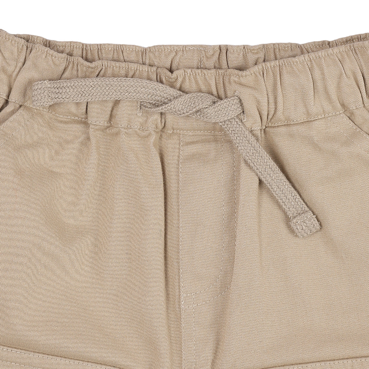Baby Boys Beige Cotton Twill Cargo Shorts Regular Fit Casual Wear