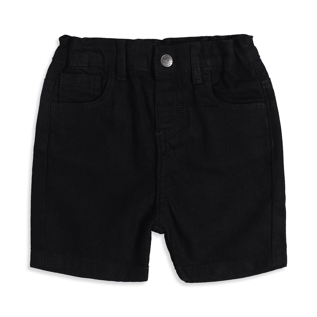Baby Boys Black Denim Shorts Regular Fit Casual Wear