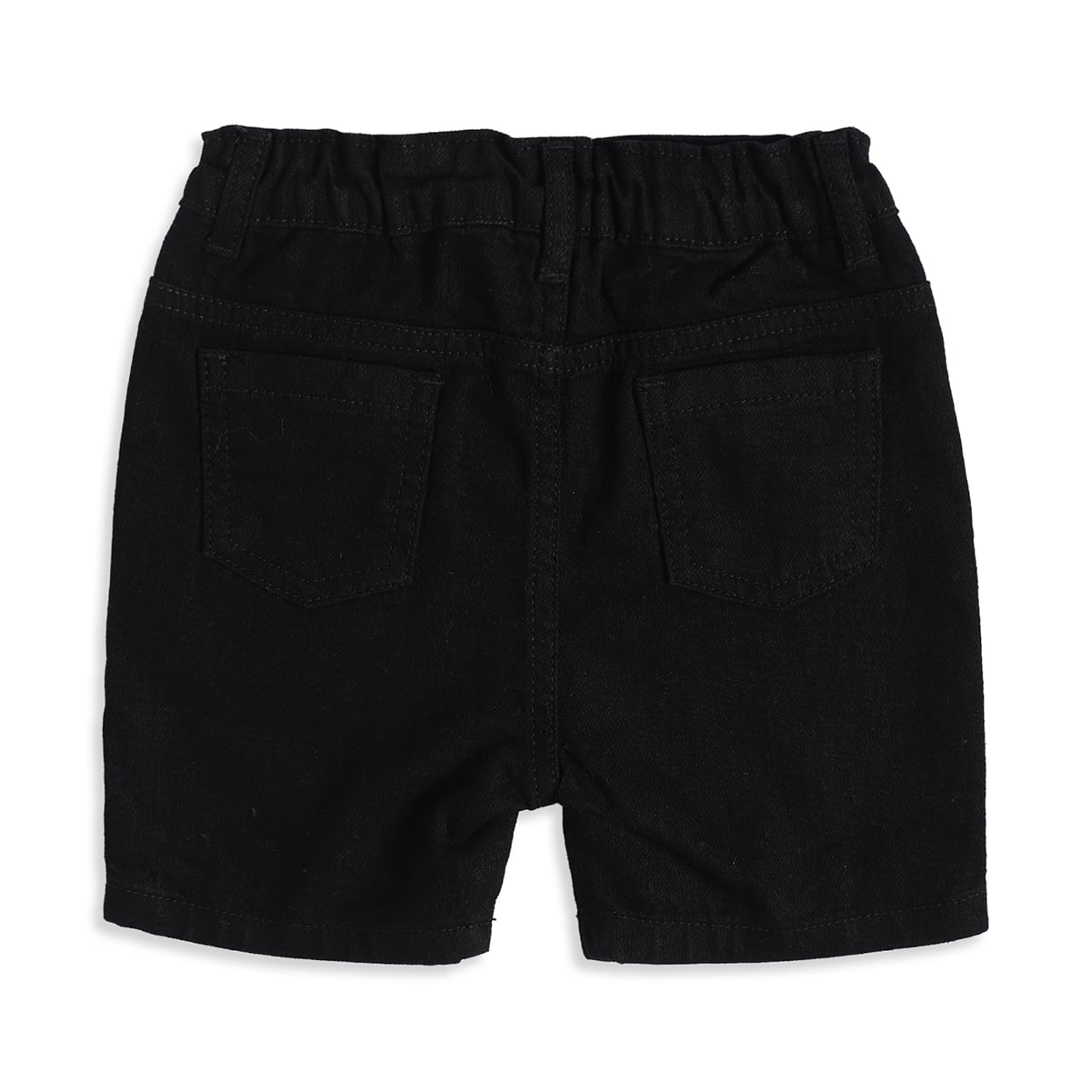 Baby Boys Black Denim Shorts Regular Fit Casual Wear