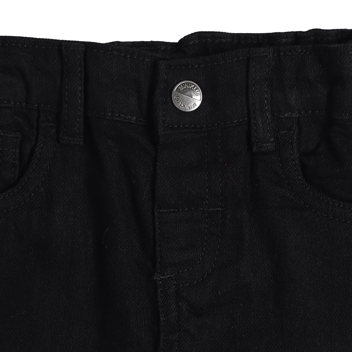 Baby Boys Black Denim Shorts Regular Fit Casual Wear