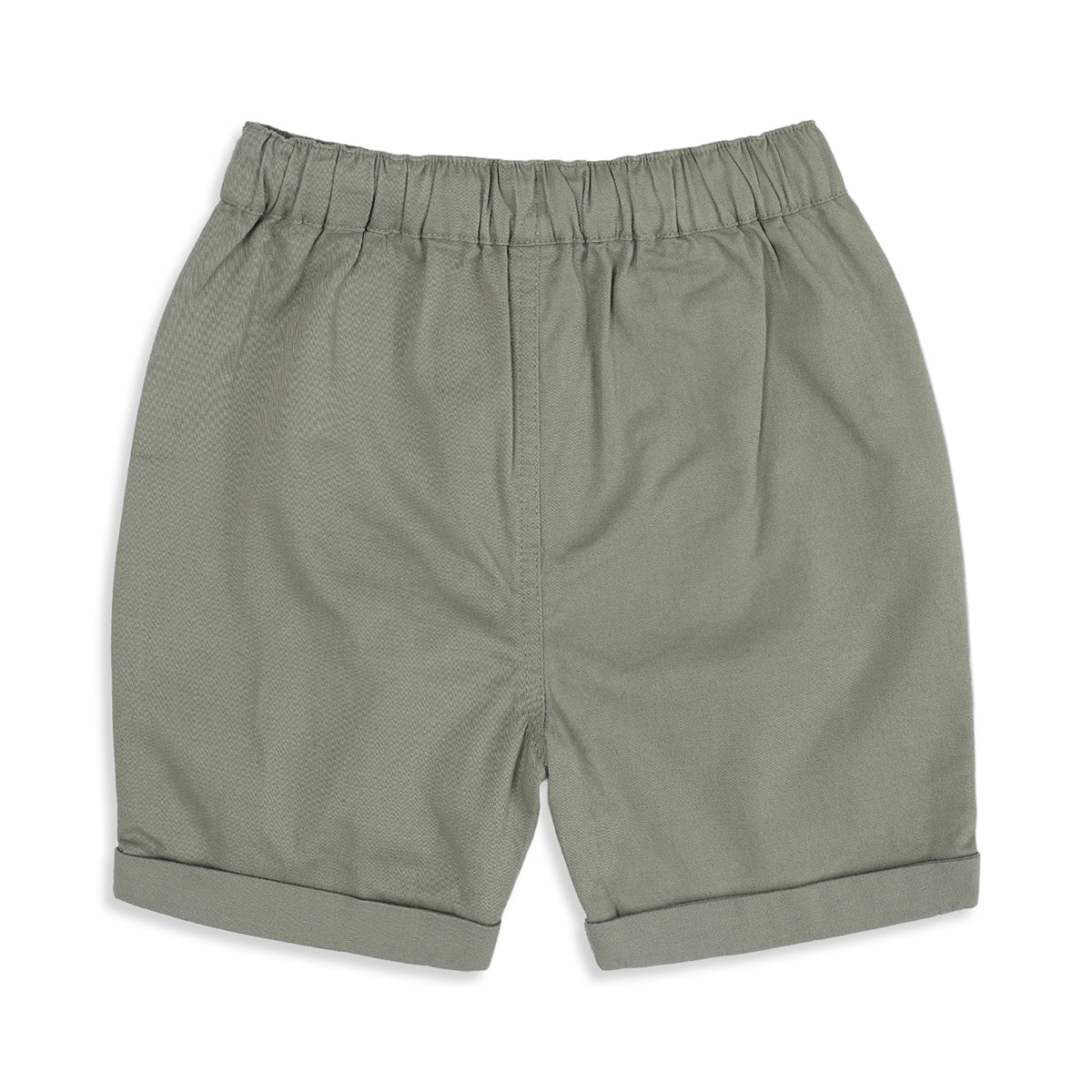 Baby Boys Sage Green Cotton Twill Shorts Regular Fit Casual Wear
