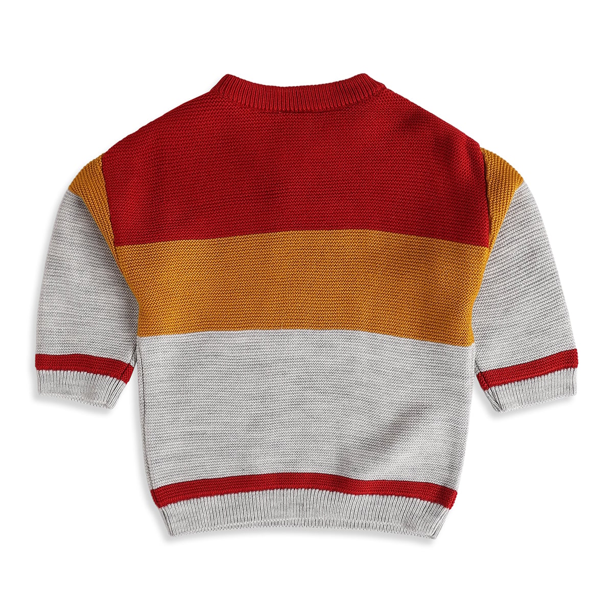 Baby Boys Red Mustard Grey Sweater Regular Fit Winter Wear