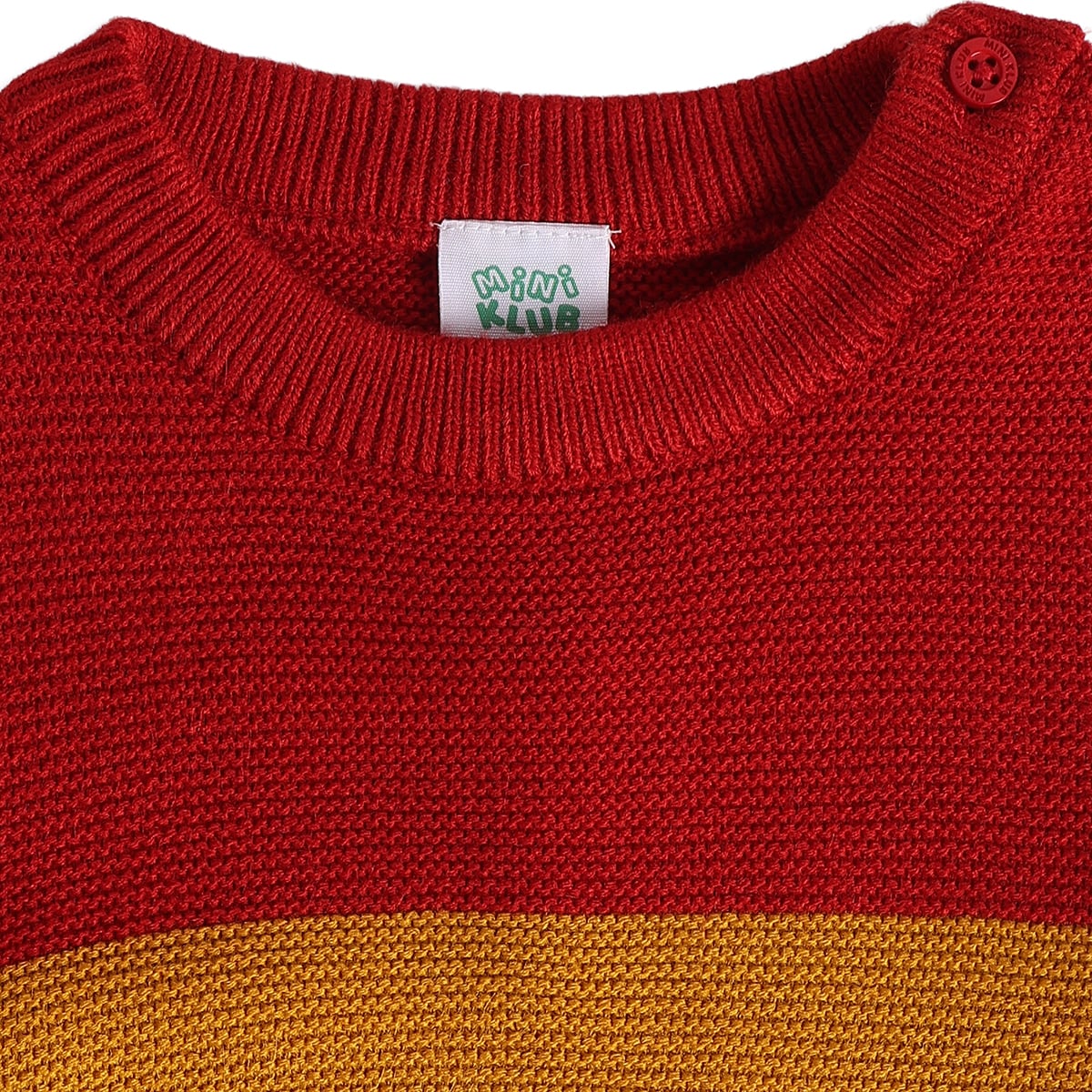 Baby Boys Red Mustard Grey Sweater Regular Fit Winter Wear