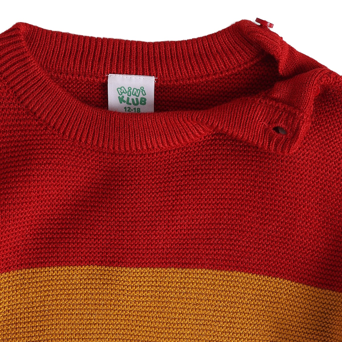 Baby Boys Red Mustard Grey Sweater Regular Fit Winter Wear