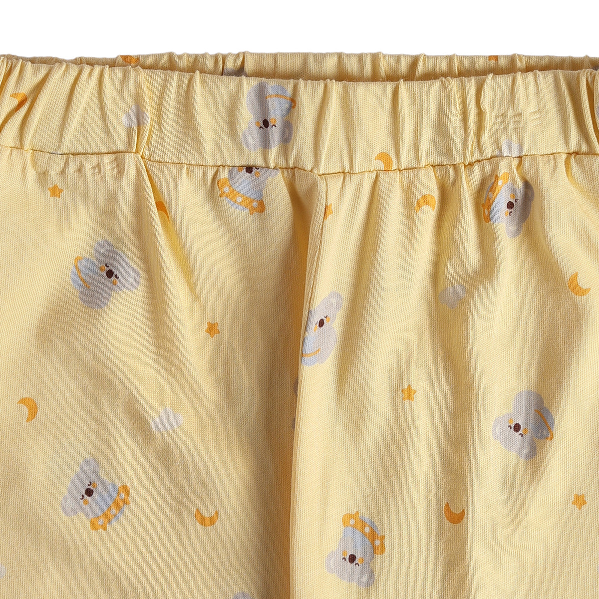 Baby Boys Yellow Cotton Koala Print Sleepwear Set Regular Fit