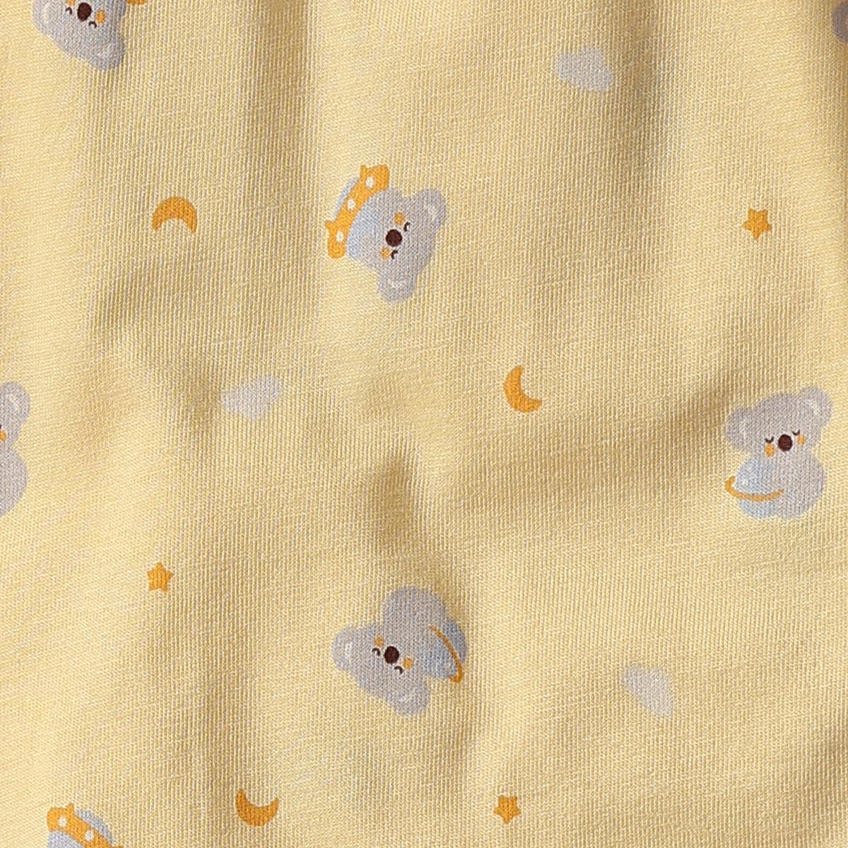 Baby Boys Yellow Cotton Koala Print Sleepwear Set Regular Fit