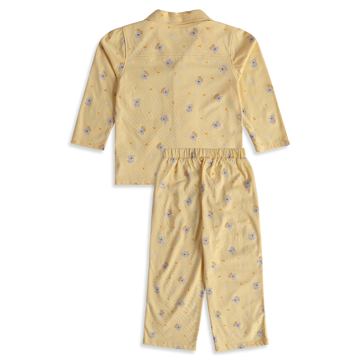 Baby Boys Yellow Cotton Koala Print Sleepwear Set Regular Fit
