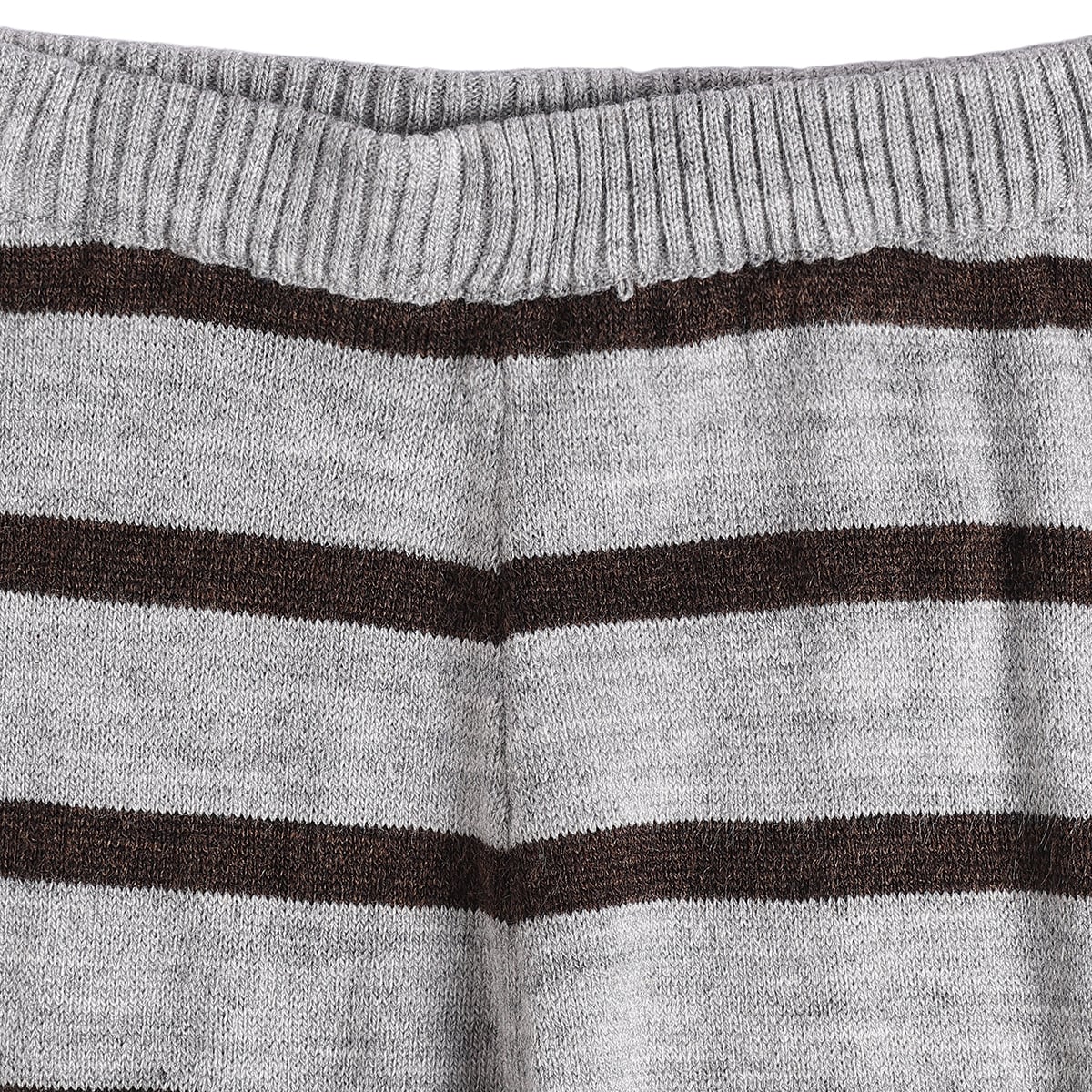 Baby Boys Grey And Brown Knitted Animal Design Sweater And Knit Bottom Set Regular Fit Casual Wear