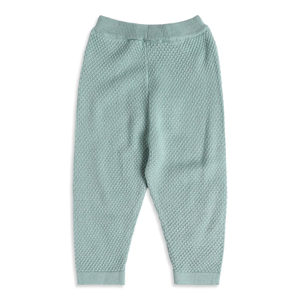 Baby Boys Mint Green Knitted Cardigan And Knit Bottom Set Regular Fit Casual Wear