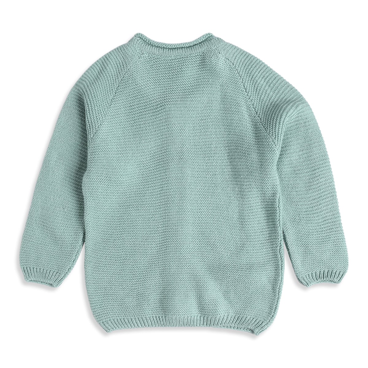 Baby Boys Mint Green Knitted Cardigan And Knit Bottom Set Regular Fit Casual Wear